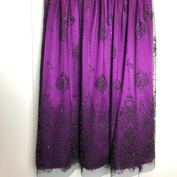 Adrianna Papell Embroidered Cocktail Prom Dress - Picture 3 of 8